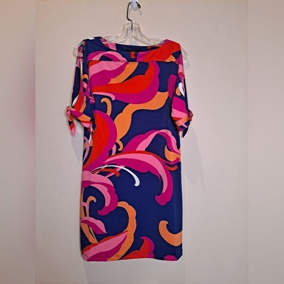 TRINA TURK Vinet Scrolling Floral Three-quarter Sleeve Dress Size Sm - Picture 9 of 9